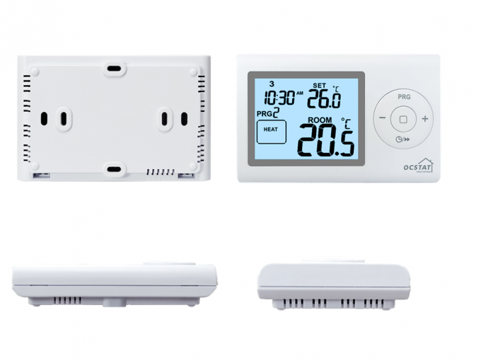 Aquecimento e refrigerar azuis do termostato da sala do RF Digital do painel LCD do ODM do OEM do ABS