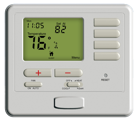 2 termostato programável fresco de 7 dias do calor 2 para a bomba de calor com calor auxiliar