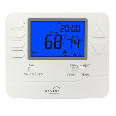 Heagstat NTC Sensor and Anti-Flammable ABS PC 7 Day Programmable Thermostat for Heat Pump Control
