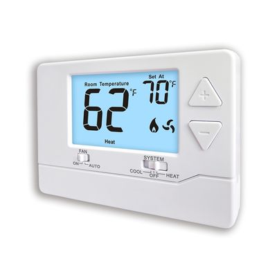 Riseem Non-Programmable Adjustable 1 Heat 1 Cool Thermostat For 1H/1C Heat Pump Without Auxiliary Or Emergency Heat
