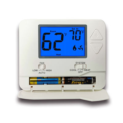 Riseem Blue Backlight Wired Room PTAC Thermostat with Temperature Ranges 32°F to 99°F and Size 4.72 Inches Width 3.85 Inches Height 1.06 Inches Depth