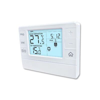 7 Day Programming Boiler Room Thermostat Offering Display Temperature Range 0 To 40°C and Adjustable Temperature Range 5 To 35°C for Heating Management