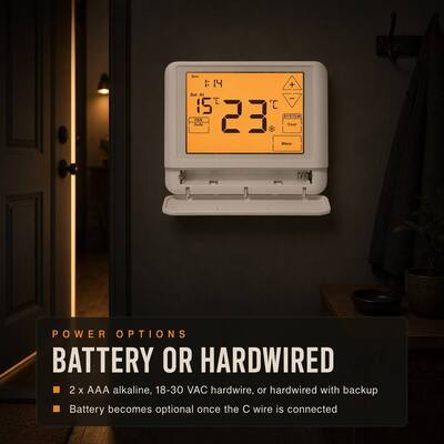 Large LCD Compressor Delay Protection 5 Minutes 1 Heat 1 Cool Wired 7 Day Air Conditioning Hotel Home HVAC Temperature Controller  for Apartment