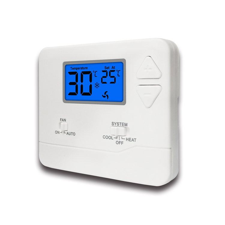 Miuputake Manual/Automatic Control Wired Room Thermostat with ±1C Accuracy and Battery Power Supply