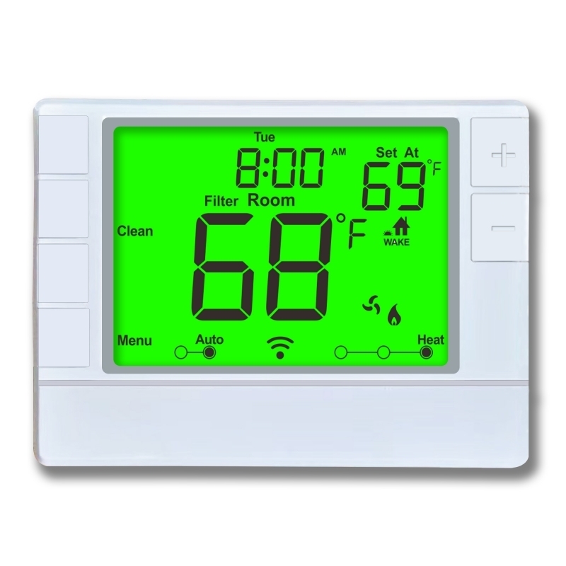 Coiiwsei LCD Digital Display Wired Room Thermostat with Non-programmable Programming and ABS Housing Material