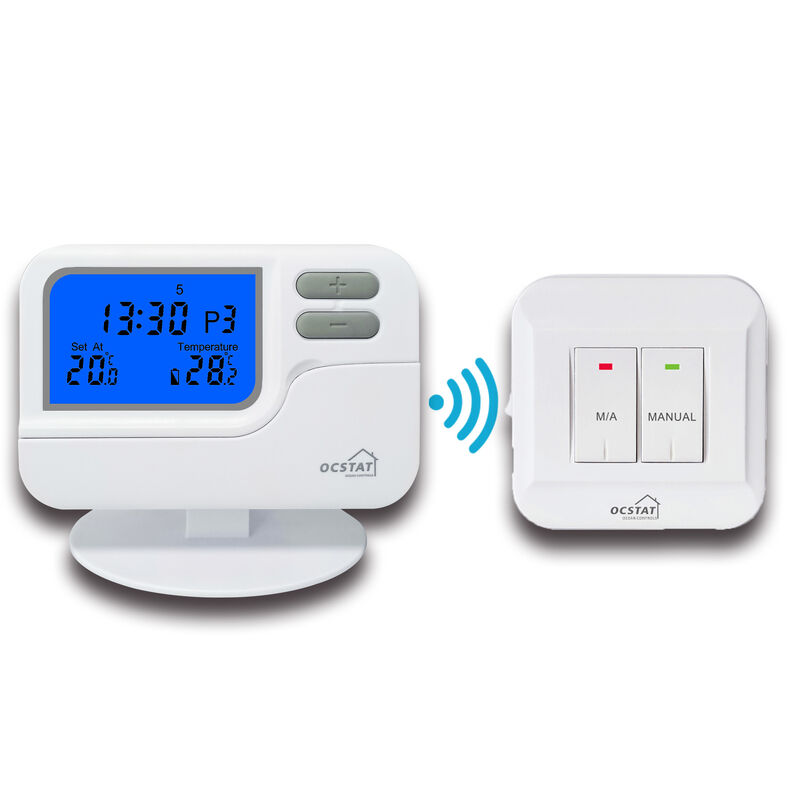 Temperature Control Wireless Room Thermostat 7 Day Wireless Thermostat with LCD Display Providing Temperature Regulation