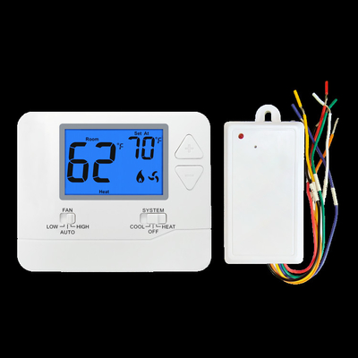 Riseem ABS digital à prova de fogo sem fio PTAC termostato de sala não programável para sistema HVAC