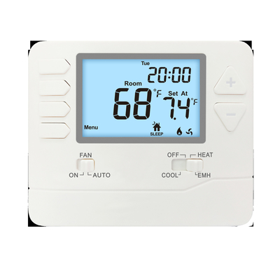 Riseem 24V bomba de calor 2H / 1C HVAC ABS termostato multi-estágio para escritório / bar