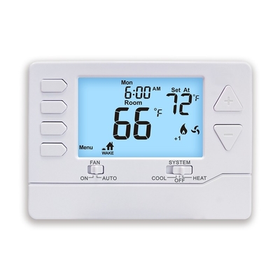 Riseem Ar condicionado Controlador de temperatura Sala de aquecimento HVAC Termostato programável com bateria multi-estágio