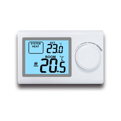 Riseem ROHS termostato não programável / botão grande ABS 230V controlador de aquecimento com fio termostato de sala para piso