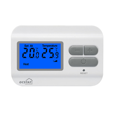 Riseem Digital Household DC 230V ABS Display eletrônico LCD Sala de controle de aquecimento Termostato não programável