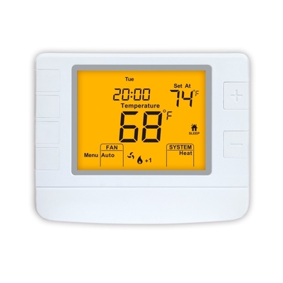 Riseem 24VAC Controlador de temperatura com fio Termostato doméstico programável LCD Display digital 2 Calor 2 Frio