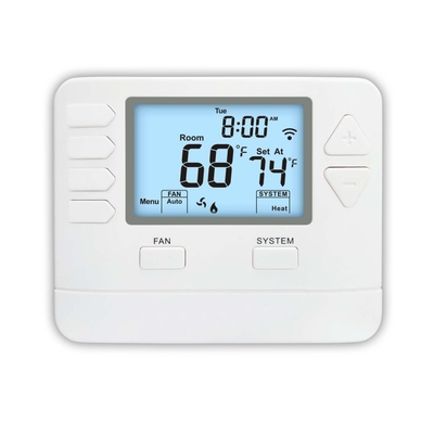 Ar condicionado Riseem Smart WIFI Digital Programável Alexa Home Termostato HVAC STN705W 24V ABS Branco