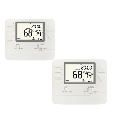 Termostato programável configurável 24V da sala do RF do gás da movimentação do menu da única fase