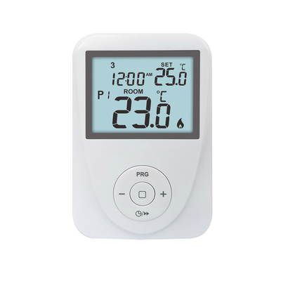 Termóstato Digital de Aquecimento Ambiente para Caldeira a Gás Programável 230V 7 Dias, Cor Branca