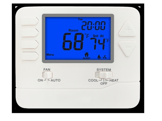 Display LCD branco Termostato de sala digital para controle preciso da temperatura