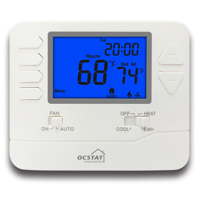Display LCD ABS Termostato de aquecimento de quarto para um desempenho óptimo de aquecimento e economia de energia