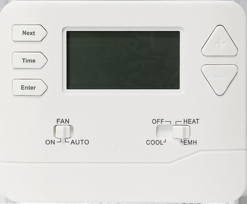 Termostato de ambiente programável branco alimentado por bateria para controle preciso da temperatura