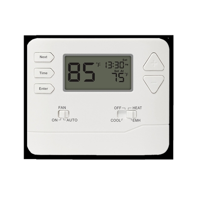 Termostato de aquecimento ambiente com visor LCD e alimentação por bateria para controle de temperatura personalizado
