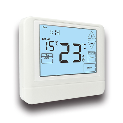 Termostato digital de aquecimento programável semanal com tela LCD sensível ao toque de 24V