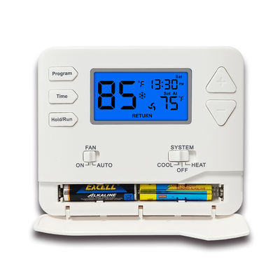 24 V com bateria termostato de sala elétrico programável para sistema de aquecimento