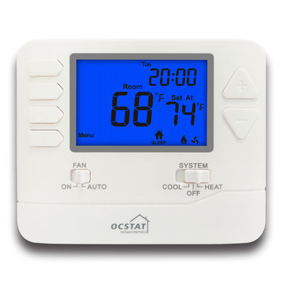 Termostato Digital Programável com Fios 24V para Economia de Energia OCSTAT para Aquecimento / Arrefecimento