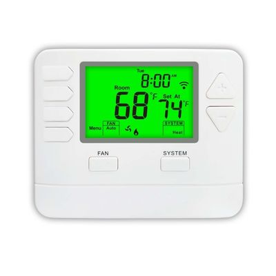 Riseem Energy-Saving 7 Day Programmable Thermostat for HVAC System Mounts On Wall Or Junction Box 4.72