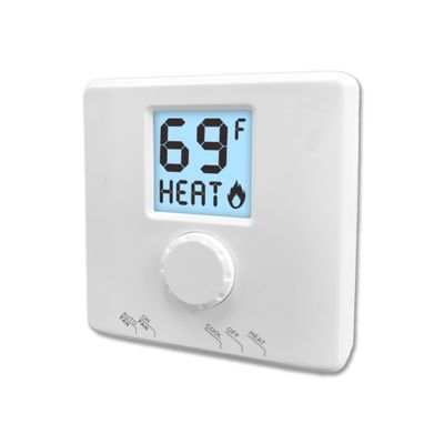 Riseem Termostato HVAC 24V Não Programável Simples Ajustável 1 Calor 1 Frio Economia de Energia e Cozinha Conveniente com 2*Pilhas Alcalinas AA