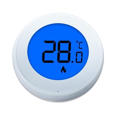 Voltagem comutável 24 V CA DC Sala de caldeira 230V Termostato com sensor NTC e luz de fundo laranja-azul-verde que oferece monitoramento de temperatura