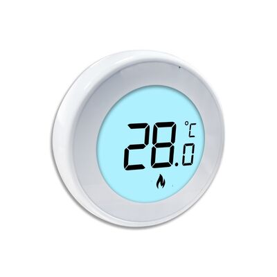 Termostato não programável para sala de caldeiras com luz de fundo azul, cor branca, sensor NTC, solução de regulação de temperatura para aplicações de aquecimento