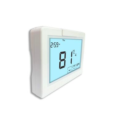 Faixas de controle de temperatura de 44°F a 90°F Termostato eletrônico ambiente com bomba de calor 1H 1C sem aquecimento auxiliar ou de emergência Ideal para sistemas HVAC