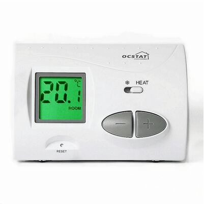 OEM ODM 230V Termostato simples sem fio não programável oferecendo intervalo de temperatura ajustável de 10 ° C a 30 ° C em incrementos de 0,5 ° C e modo de aquecimento para sistemas HVAC