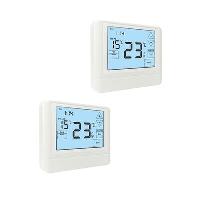 Intervalos de controle de temperatura 44°F a 90°F Controlador de temperatura com fio Ideal para regulação de temperatura convencional ou com bomba de calor