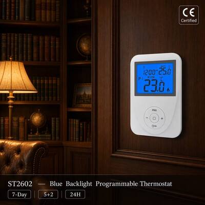 Corrente Comutável 6 A 2 A Carga Indutiva Aquecimento Ambiente Termostato 7 Dias Controlador de Temperatura Painel de Piso Elevado 130 X 86 X 28 Mm Sem Suporte Sistema de Piso Modular Durável