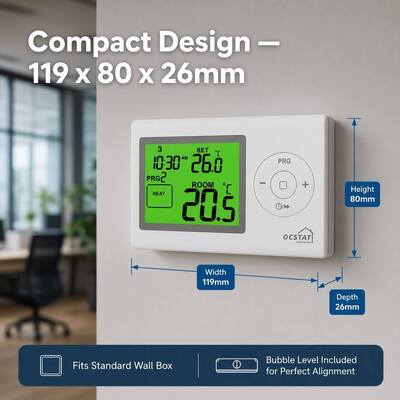 Lâmpada de fundo verde Controle de temperatura da caldeira de cor Termostato de cor branca Regulador eletrônico de temperatura para controle do processo de aquecimento