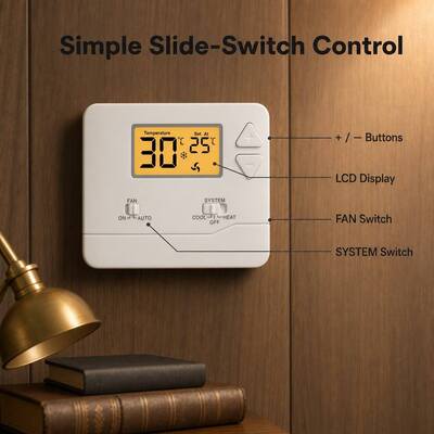 Termostato Programável com Fio e Material da Carcaça ABS Miuputake: A Solução Definitiva para o Controle da Temperatura Doméstica