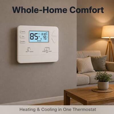 Riseem Mount On Wall or Junction Box with Electronic Room Thermostat Physical Dimensions 4.72