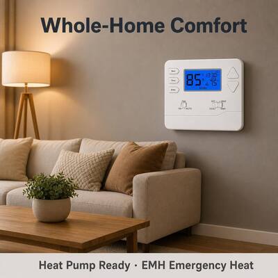Funcionamento fiável de uma bomba de calor de fonte de ar com termostato com sensor interno NTC no modo de calor