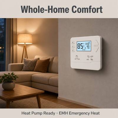 Riseem 1.5 Amp Máximo Todos os Terminais Combinados Termostato de Bomba de Calor Comercial Tipo de Aplicação Convencional Ou Bomba de Calor