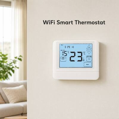 Controlador de Temperatura Inteligente Tuya WIFI Tela Sensível ao Toque de 7 Dias Fonte de Alimentação 50 60Hz Projetado para Aplicações de Aquecimento e Resfriamento de Precisão