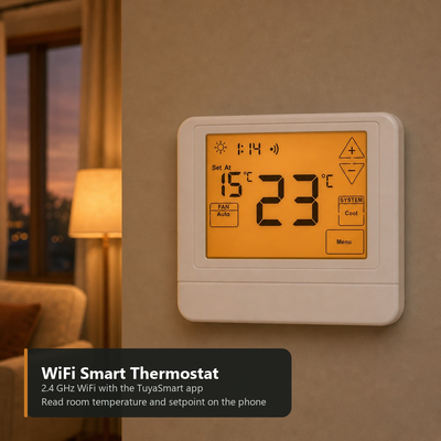 24V Controle APP TUYA Smart Life Eletrônico Programável de 7 Dias Termostato Com Dimensões Físicas 120mm L 98mm A 27mm P Projetado para Controle de Temperatura