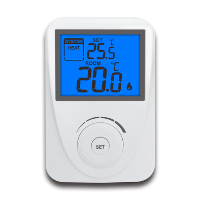 Riseem Luz de fundo azul Controlador de termostato digital de baixa tensão não programável