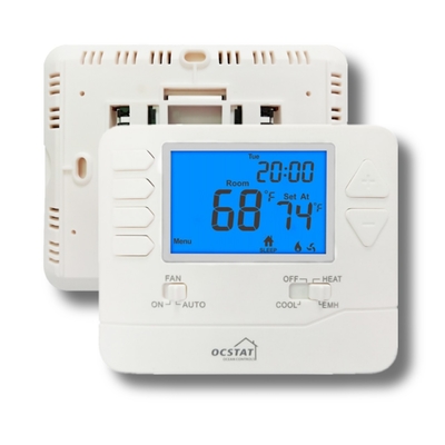 Calor 2 1 termostato programável fresco da sala de bomba do calor para a cozinha/banheiro 24V