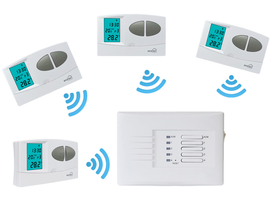 Riseem ODM RF Wireless Multi Zone Radiante Eletrônico Programável Sala de aquecimento termostato