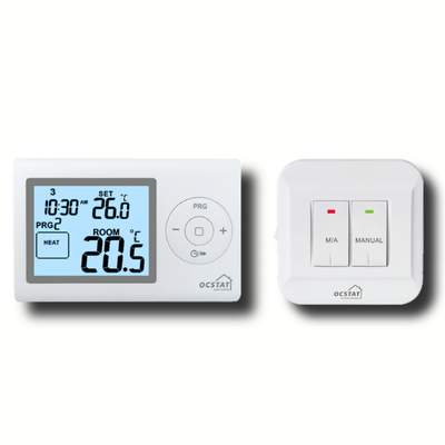 24 termostatos ajustáveis da temperatura da sala programável do RF da hora multi - operação fácil da função