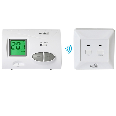 Riseem 868Mhz Eletrônico Branco Botão Grande Digital Termostato para Casa Para aquecimento por piso