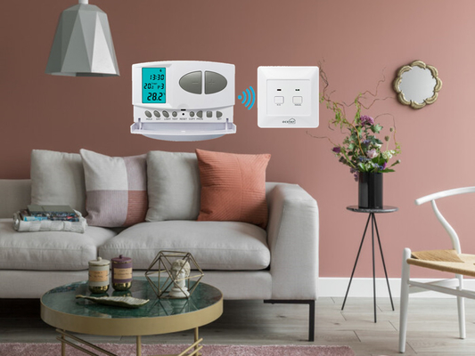 Riseem Sistema de climatização interior Cor Branca RF Termostato de quarto programável com sistemas de aquecimento