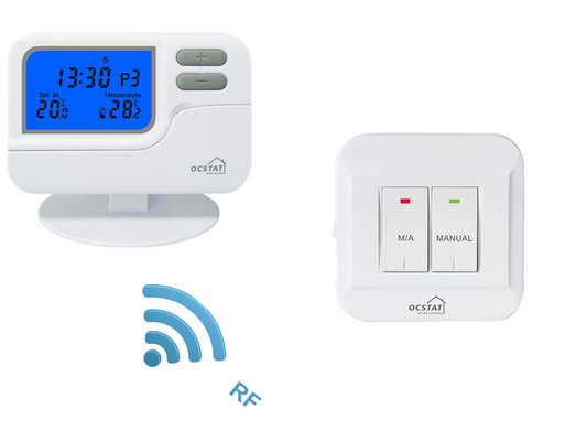 Riseem White Shell Bateria Sala digital termostato programável 7 dias com sistemas HVAC