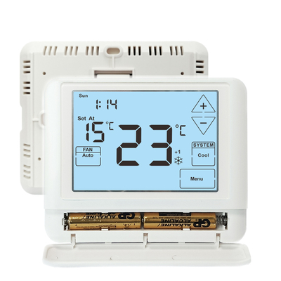 Botão do toque do termostato da ATAC/termostato programáveis semanais sala de Digitas