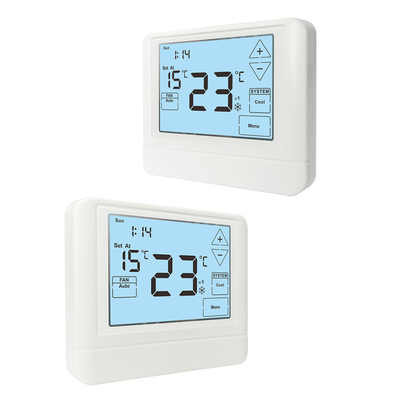 Botão do toque do termostato da ATAC/termostato programáveis semanais sala de Digitas